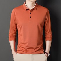 남자긴팔티 가을 롱슬리브티 트렌드 태그자수 중년 청년 남성 카라넥 티셔츠 상의 ALTWA11 P60 4995208485