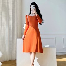 블링앤수 여성 브이넥 오피스 울 원피스 KZZ878
