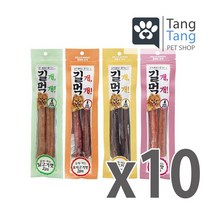 탱탱이네 참좋은간식 길개먹개 (2개입)x10봉 강아지스틱트릿 져키 육포 간식, 오리고기 10봉