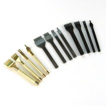 아유디 가죽공예 다이아몬드 치즐 3mm 4mm 5mm 6mm 세트, 실버치즐3mm