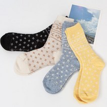 큐티 노르딕 눈꽃 패턴 양말(o86363)
