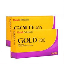 Kodak 코닥골드 200/120 1팩 5롤 프로페스널 120중형필름 24년9월, 1개, 코닥필름 골드 200 120 중형 1팩(5롤)