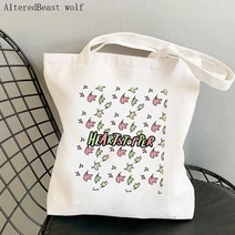 여성 구매자 가방 Heartstopper Kawaii 게이 가방 하라주쿠 쇼핑 캔버스 구매자 가방 핸드백 토트 숄더 레이디 백