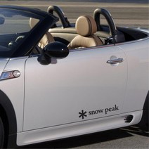 스노우피크 캠핑카꾸미기 튜닝 스티커 트랙스데칼, 중형, 옐로우