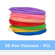 다색 175mm 1KG 3D 펜 PCL 플라스틱 필라멘트 저온 사용, 06 Black