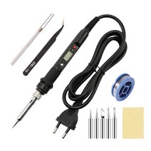 80W Electric Soldering Iron Kit Set Digital Temperature Adjustable Welding Tool Solder Tin With Ir, Set-3_110V US Plug
