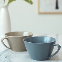이지라이프 손잡이 라면기 도자기, 다크블루, 1개