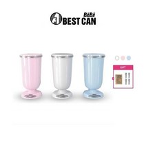 [베베모델/이중덮개형] [항균리필롤 총50개월분] 세계최초발명특허 5중밀폐 인테리어 휴지통, 상세설명 참조, [베베모델/이중덮개형] B200AR4 W(화이트)