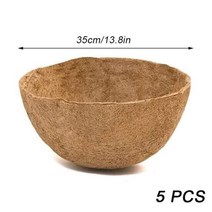 꽃 바구니 코코넛 섬유 매트 다기능 대용량 교체 라이너 발코니 안뜰 정원 타피스 드 자딘, Round diameter 35cm_4