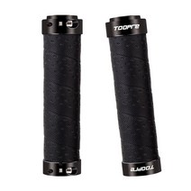 도로 자전거 MTB 자전거를위한 2Pcs 자전거 그립 그리피 더블 잠금 내구성 자전거 핸들 바, 5 × 1.3 인치, PU EVA PP 알루미늄 합금, 검은 색