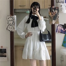 블랙쉬폰원피스 나비 결 스윗 러블리 신 얇은 봄 여름 보이핏 볼륨 첫사랑 허리보정 3939107304
