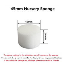 수경재배스펀지 45mm 보육 스폰지 수경 흙이 없는 재배 모종 심은 수력 야채 씨앗 심기 50 개, 01 45mm nursery sponge