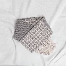 슬로우모먼츠 모노그레이 머플러 - 대바늘키트, 연그레이+코코넛+줄바늘8mm+돗바늘 대