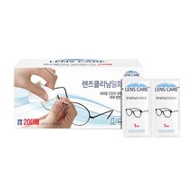 자우버 렌즈케어 클리닝 티슈 200매, 1개