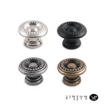 공구철물닷컴 1구 가구손잡이 고가구 수입가구 엔틱 실버 블랙 손잡이 1개, 흑색