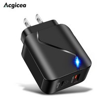 고속 충전기 무선 18W USB PD 충전기 휴대폰 고속 QC 3.0 아이폰 12 프로 맥스 삼성 샤오미 11 용 유, 03 US Black