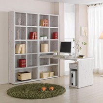 보비르 H형 책장 책상 세트 1200 C타입, 색상:아카시아