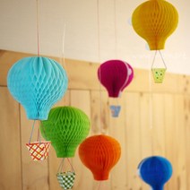 맘아트 DIY 허니컴 열기구 만들기 키트 방꾸미기, A.꽃핑크