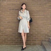 떳다그녀 세렌빌 벨트 플리츠 미니 원피스
