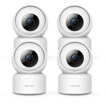 가정용 집안 가게 cctv 강아지 홈캠 imilab c20 홈 보안 카메라 wifi 1080p hd ip 실내 베이비 캠 360°vedio 감시 야간 웹캠 알렉사와 함께 작동, 4 x 카메라, 나는 플러그