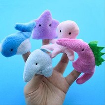 아기 0세 2세 장난감 손가락 인형 바다동물 물고기 연극수업 인형극 인형극무대 남아