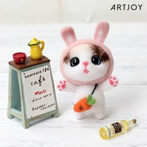 아트조이 DIY 양모펠트 키트 토끼 고양이