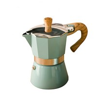 가정용 알루미늄 에스프레소 모카 커피 포트 레이크 그린 커피 메이커 여과기 150/300ML, 01 300ml