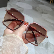 여성 선글라스 빅 프레임 슬림 스트리트 샷 여신규안경 자외선 차단