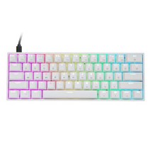 EPOMAKER SK61 핫 스왑 기계식 키보드 RGB 백라이트 NKRO 유형 C 케이블 WinMac Gateron 광 teclado mecânic, Optical Brown, ABS White
