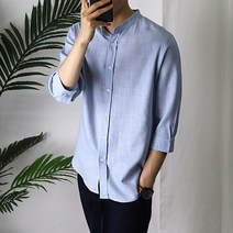[후앙스] 베이직 차이나카라 린넨 7부셔츠 SBST4118
