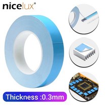25 미터/롤 8mm 10mm 12mm 20mm 폭 전송 테이프 칩 PCB LED 스트립 방열판용 양면 열 전도성 접착 테이프, 01 8mm_02 10m