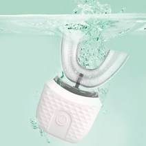 Neirny 클린이 전동 u형 케이스 음파 치솔 무선 충전식 소프트B 휴대용 방수 스포트 브러시 칫솔, 블루