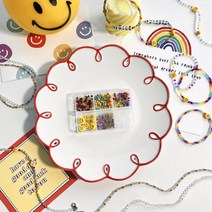 샤론델 비즈 무지개목걸이 만들기 세트 1-19 스마일 레인보우 악세사리 만들기재료 DIY, 3.키트+실버부자재+낚시줄 50m