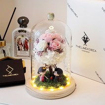 더라임코리아 여자친구 선물 프로포즈 기념일 생일 꽃 선물 프리저브드 로즈블러썸, 로즈블러썸 핑크