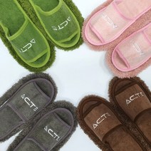 1+1 주방 거실에 신고다니면 청소되는 극세사 청소슬리퍼, 브라운x2