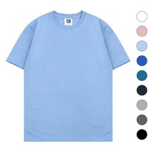 더팀 남여공용 베이직 20수 무지 라운드 반팔 티셔츠