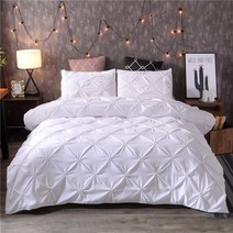 이스턴킹 칼킹 라지킹 빅사이즈침구 럭셔리 침구 세트 화이트 유로 듀벳 커버 Pillowcase 트윈 퀸 더블