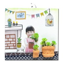 도예토 화분 액자 만들기-다육이(1인용) 어린이집 유치원 교회 주일학교 학교 식목일, 상세페이지 참조