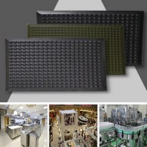 산업 공장 우레탄 발 방진 충격 피로방지 안전매트, 카키ㅡ40x60