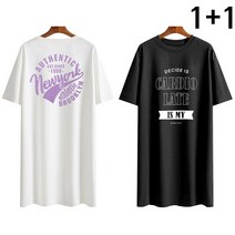 여성용 롱티 프린팅 레터링 여성 여자 반팔 티셔츠 루즈핏 편안한 빅사이즈 티