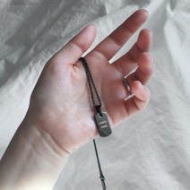 LIKEY [커플목걸이 우정목걸이] 박스펜던트목걸이 (글자 이니셜각인가능)