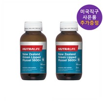 뉴트라라이프 초록잎홍합 머슬 5600+ 100정 2병 사은품 추가증정, 2개