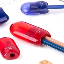 Faber Castell 연필깍이 미니 샤프너 싱글홀 더블홀, 벤타샵레드 싱글 UK00425