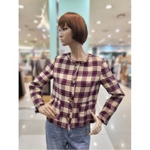 베네통 체크 린넨 자켓 BAJK03211