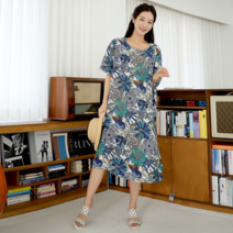 써머 인견 원피스 빅플라워