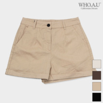 후아유 WHO.A.U 린넨 쇼츠_WHTH92405F