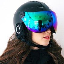 듀마 duma 위너 스키 스노우보드 바이저 일체형 고글 헬멧, 화이트