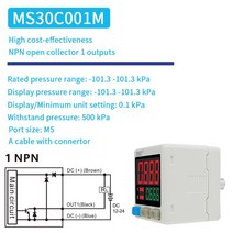 고정밀 디지털 압력 스위치 RS485 센서 PLC 제어 모드버스 통신 송신기 게이지, 08 MS30C001M