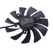 TS GLOBAL MSI GTX 1060 1660Ti RTX 2060 그래픽 카드 팬용 1 쌍 HA9010H12F-Z 4 핀 쿨러 팬 교체, 01 없음 RGB_01 Black