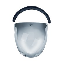 Biltwell gringgo & Bonanza 오토바이 헬멧 용 3 스냅 버블 윈드 쉴드 바이저 자동차 액세서리 오토바이, Silver _CHINA